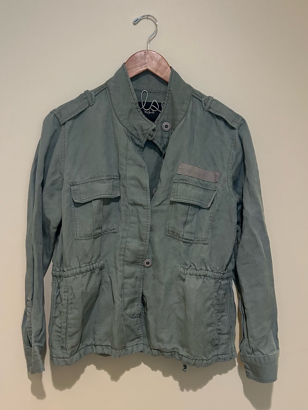 Rails Sahara Sage Linen Blend Utility Field Jacket Size Small